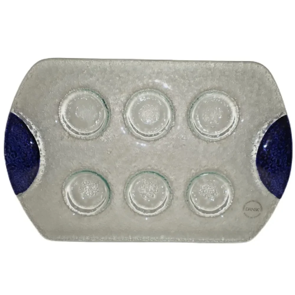 Dansk Spectra Cordial Glass Tray Only Replacement Piece Part Recycled Fused. Con